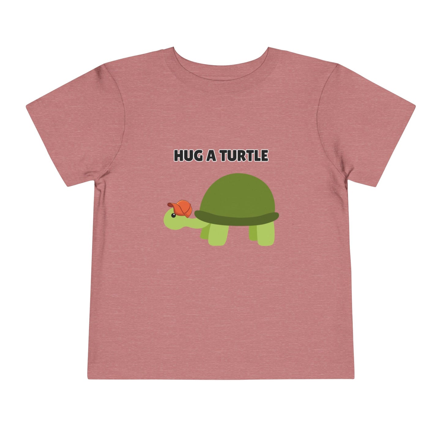 Toddler Sizes: Hug a Turtle Short Sleeve Tee - Hug a Turtle, Cute Kids Shirt, Funny Animal Tee, Eco-Friendly Gift, Summer Outfit