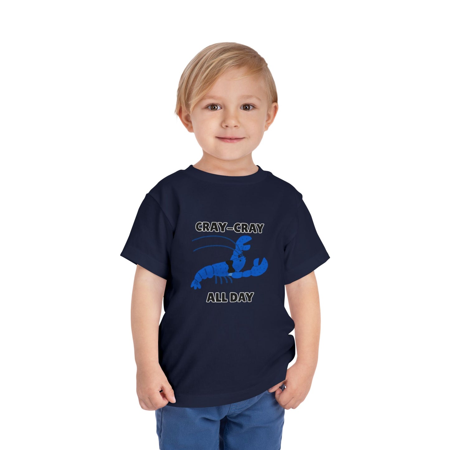Toddler Sizes: Cray Cray All Day Crayfish Mini Lobster T-Shirt, Cray Cray All Day Tee, Blue Crayfish, Cute Kids Shirt, Funny Summer Shirt, Nautical Ocean Party Outfit, Gift for Little Ones
