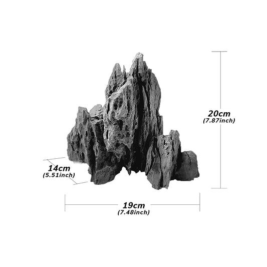 FZONE Aquarium Resin Seiryu Stone Model PH Nature Aquarium Rocks for Aquascaping, Micro-Landscapes