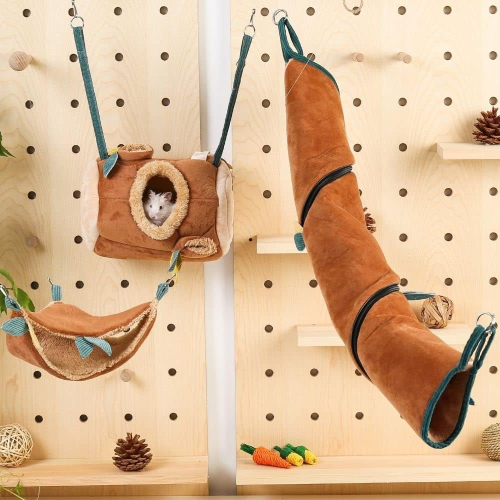 Hamster Hammock Rat Cage Accessories Hanging Bed for Guinea Pigs Rats Sugar Glider Squirrel Small Animals Chinchilla