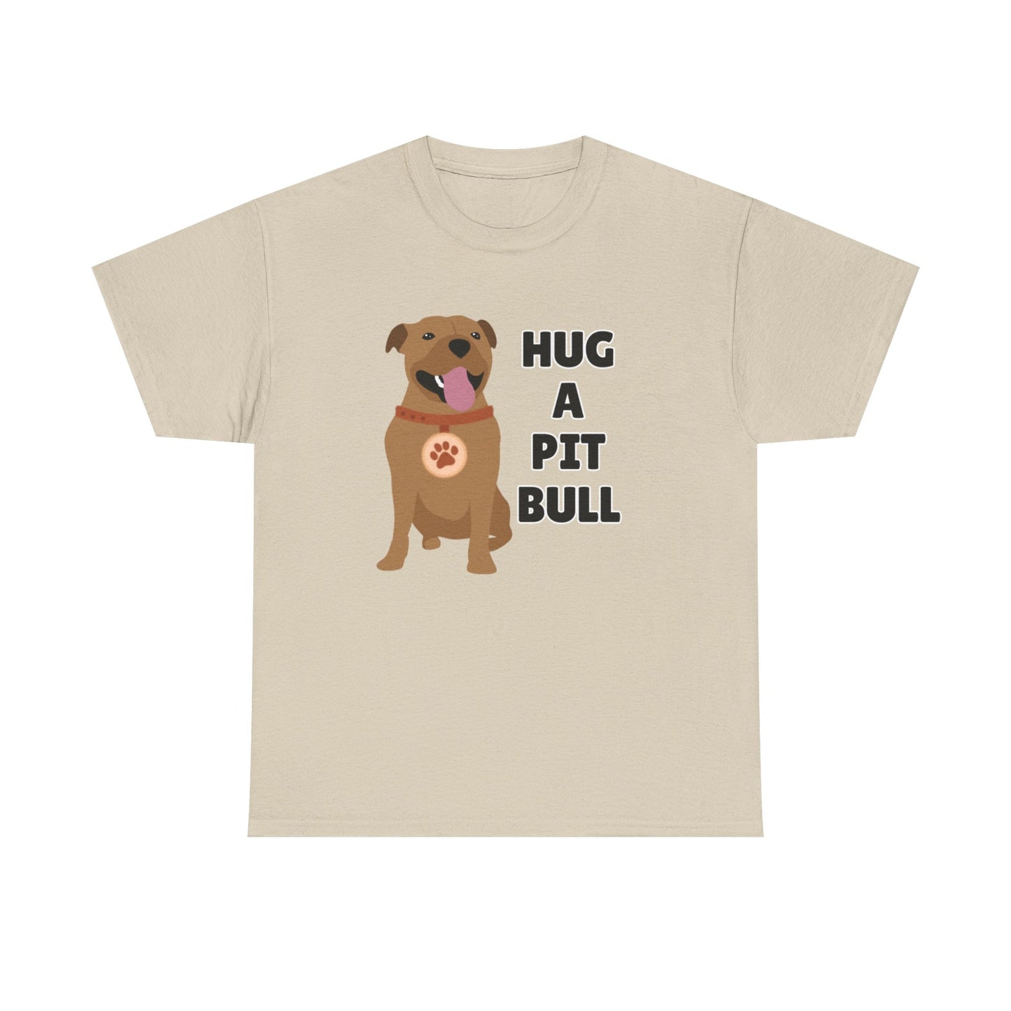 Adult Sizes: Hug a Pit Bull Tee, Animal Rescue T-Shirt, Pit Bull Adoption, Unisex Dog Lover Shirt, Funny Pet Owner Gift, Cute Animal Apparel, Adoption Awareness T-Shirt