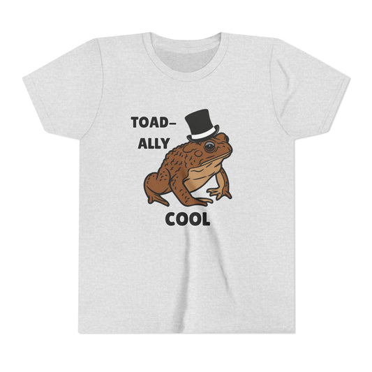 Toad-ally Cool Toad Youth Tee - Fun Frog Design Shirt for Kids, Funny Toad T-Shirt