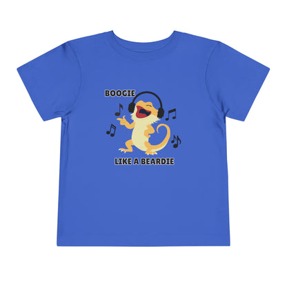 Toddler Sizes: Boogie like a Beardie Bearded Dragon Music Tee - Boogie Like A Beardie, Fun Kids T-Shirt, Playful Party Wear, Gift for Little Ones, Cute Summer Outfit