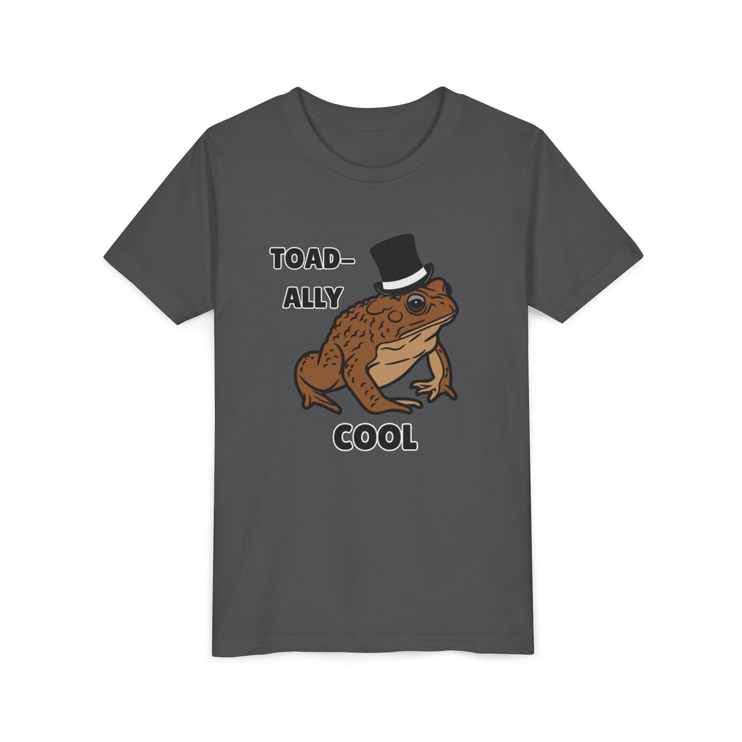 Toad-ally Cool Toad Youth Tee - Fun Frog Design Shirt for Kids, Funny Toad T-Shirt