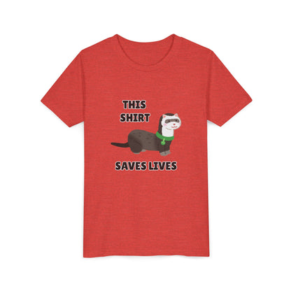 Funny Animal Youth Tee, 'This Shirt Saves Lives' T-Shirt, Cute Kids Shirt, Animal Lover Gift, Animal Rescue