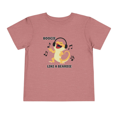 Toddler Sizes: Boogie like a Beardie Bearded Dragon Music Tee - Boogie Like A Beardie, Fun Kids T-Shirt, Playful Party Wear, Gift for Little Ones, Cute Summer Outfit