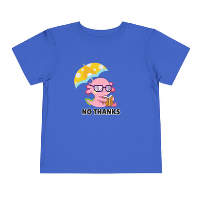 Toddler Sizes: Axolotl "No Thanks" Umbrella T-Shirt, Playful Toddler Tee - 'No Thanks' | Cute Kids Shirt, Funny Toddler Gift, Summer T-Shirt, Casual Wear, Kid's Clothing