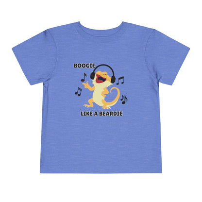Toddler Sizes: Boogie like a Beardie Bearded Dragon Music Tee - Boogie Like A Beardie, Fun Kids T-Shirt, Playful Party Wear, Gift for Little Ones, Cute Summer Outfit