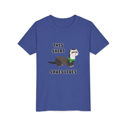 Funny Animal Youth Tee, 'This Shirt Saves Lives' T-Shirt, Cute Kids Shirt, Animal Lover Gift, Animal Rescue