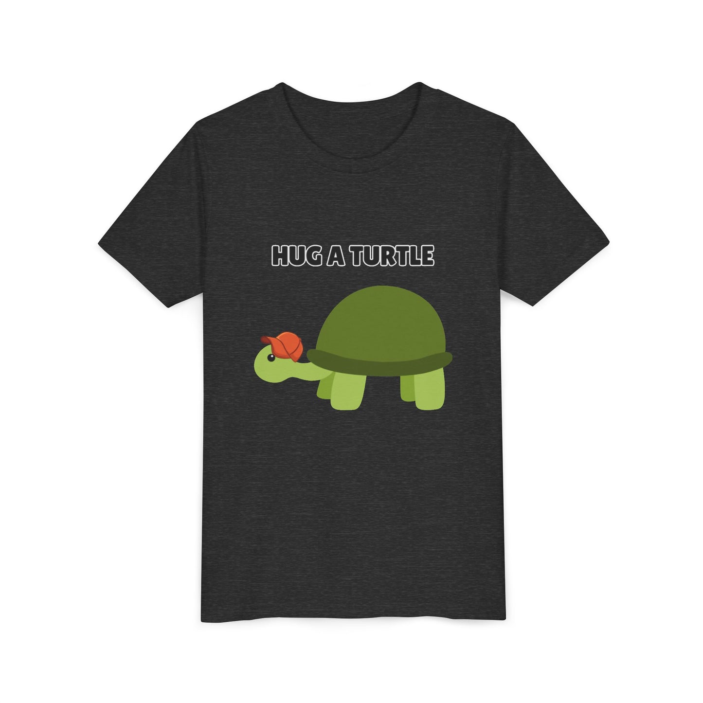 Hug a Turtle Youth Tee - Fun Nature Shirt, Children's Gift, Green Turtle Art, Ocean Conservation, Cute Animal Shirt