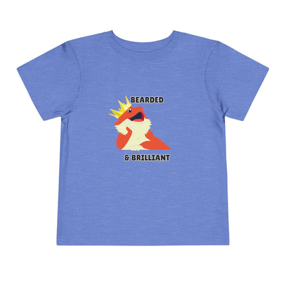 Toddler Sizes: Bearded & Brilliant Bearded Dragon Crown Toddler Tee - Fun Kids Reptile T-Shirt, Playdate Outfit, Unique Toddler Fashion, Cute Child's Clothing
