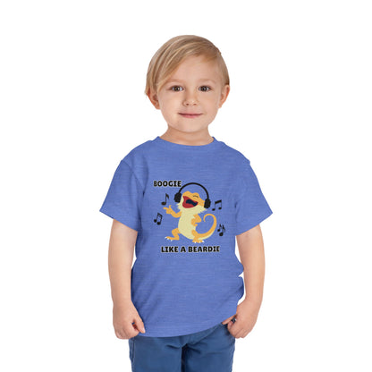 Toddler Sizes: Boogie like a Beardie Bearded Dragon Music Tee - Boogie Like A Beardie, Fun Kids T-Shirt, Playful Party Wear, Gift for Little Ones, Cute Summer Outfit