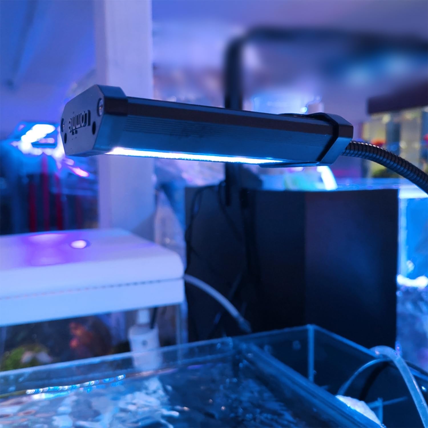 Aquarium Light, Clip on Aquarium Light with Timer, Full Spectrum Nano Fish Tank Light Coral Light for Small Aquarium Saltwater Nano Tank