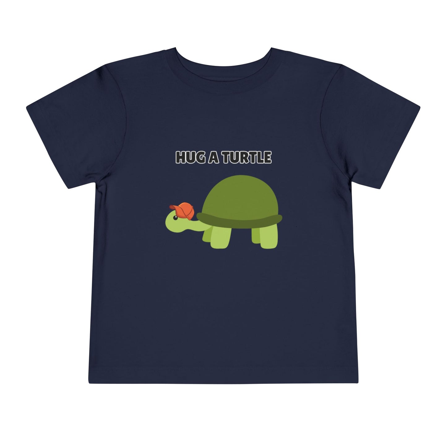 Toddler Sizes: Hug a Turtle Short Sleeve Tee - Hug a Turtle, Cute Kids Shirt, Funny Animal Tee, Eco-Friendly Gift, Summer Outfit
