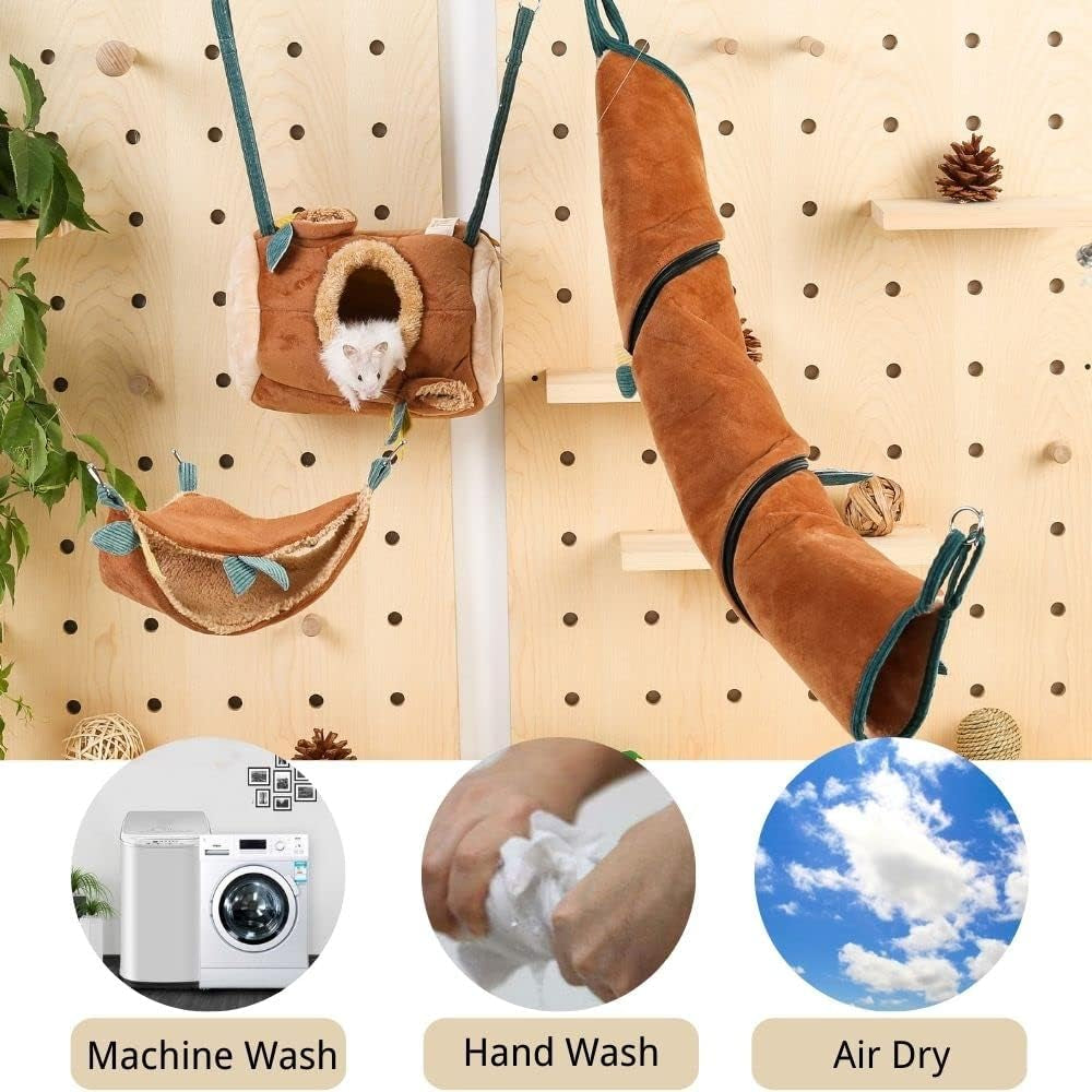 Hamster Hammock Rat Cage Accessories Hanging Bed for Guinea Pigs Rats Sugar Glider Squirrel Small Animals Chinchilla