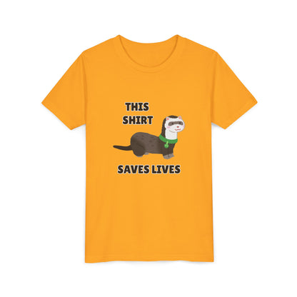 Funny Animal Youth Tee, 'This Shirt Saves Lives' T-Shirt, Cute Kids Shirt, Animal Lover Gift, Animal Rescue
