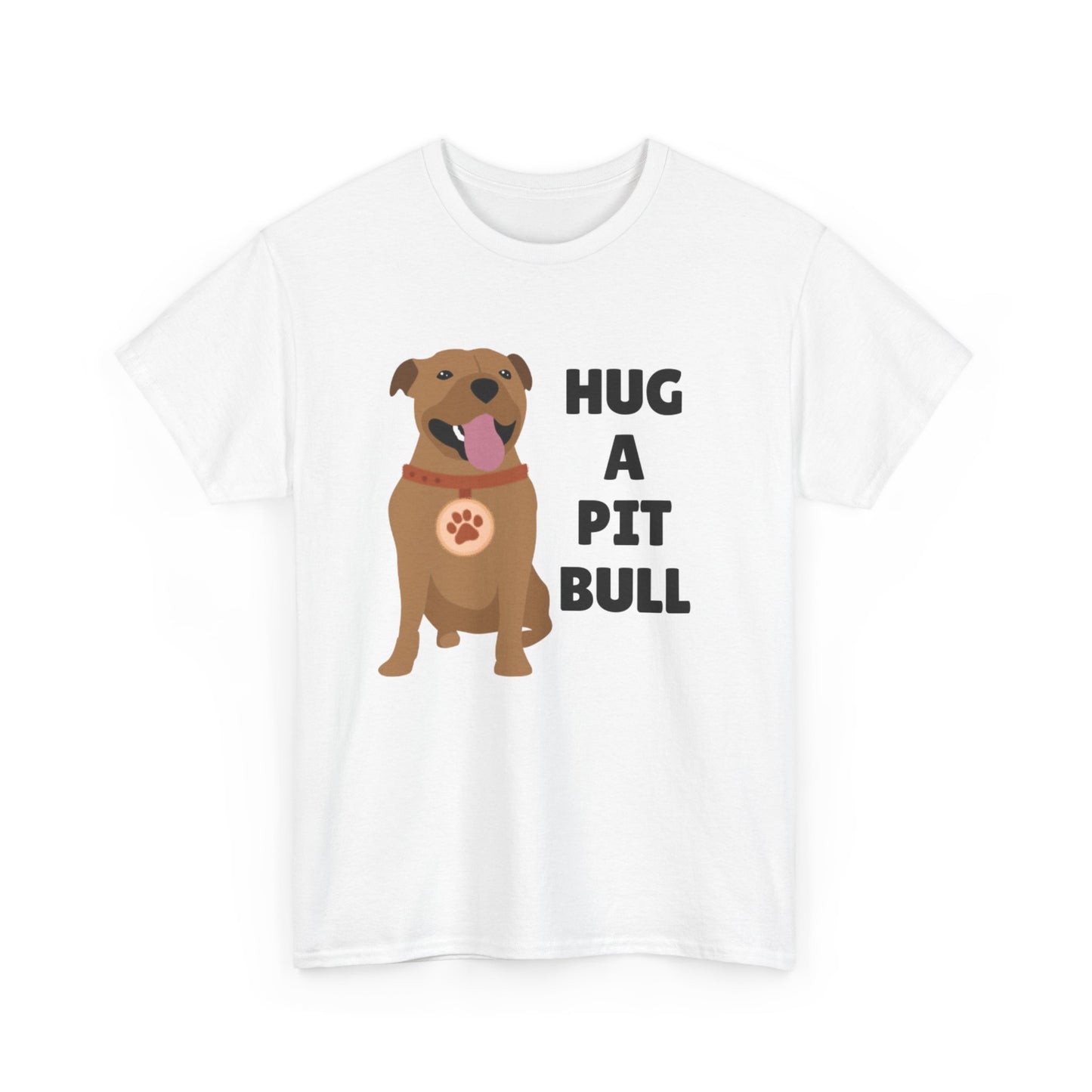 Adult Sizes: Hug a Pit Bull Tee, Animal Rescue T-Shirt, Pit Bull Adoption, Unisex Dog Lover Shirt, Funny Pet Owner Gift, Cute Animal Apparel, Adoption Awareness T-Shirt