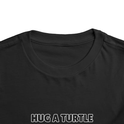 Toddler Sizes: Hug a Turtle Short Sleeve Tee - Hug a Turtle, Cute Kids Shirt, Funny Animal Tee, Eco-Friendly Gift, Summer Outfit