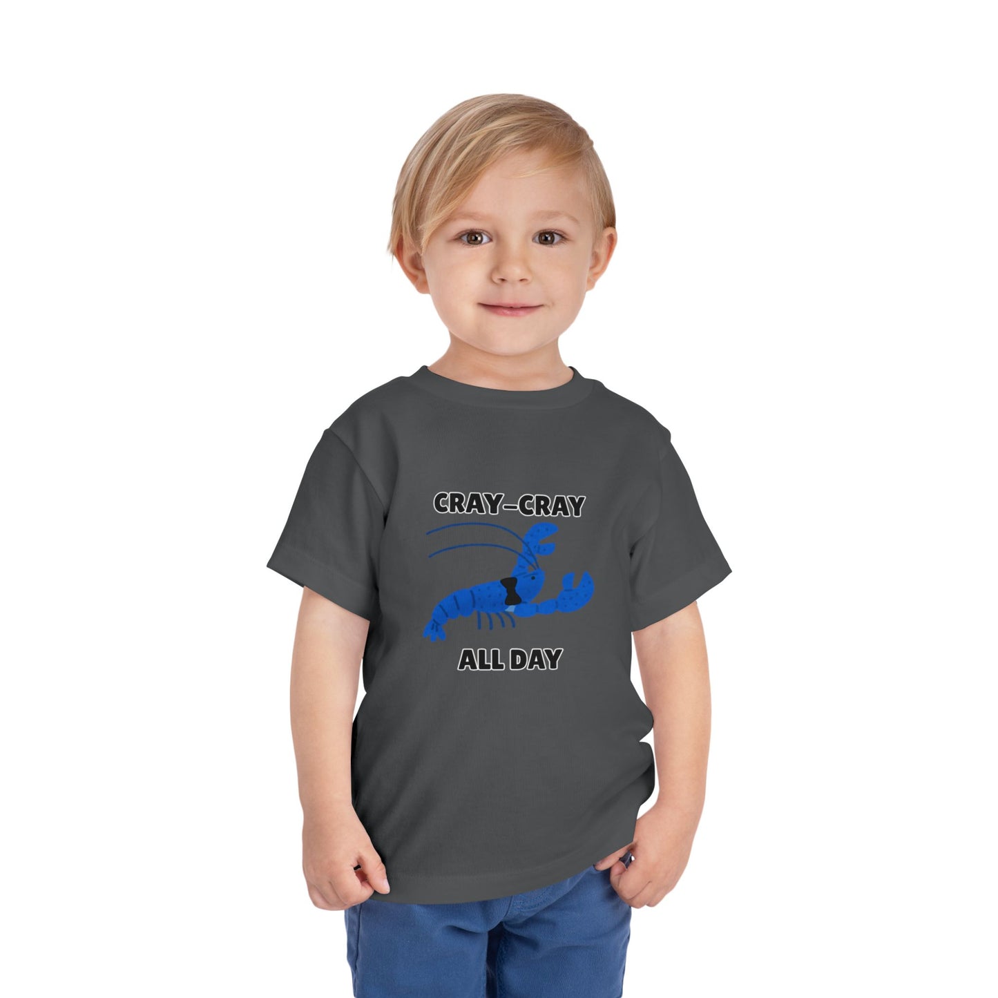 Toddler Sizes: Cray Cray All Day Crayfish Mini Lobster T-Shirt, Cray Cray All Day Tee, Blue Crayfish, Cute Kids Shirt, Funny Summer Shirt, Nautical Ocean Party Outfit, Gift for Little Ones