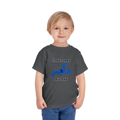 Toddler Sizes: Cray Cray All Day Crayfish Mini Lobster T-Shirt, Cray Cray All Day Tee, Blue Crayfish, Cute Kids Shirt, Funny Summer Shirt, Nautical Ocean Party Outfit, Gift for Little Ones