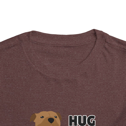 Toddler Sizes: Hug a Pitbull, Animal Rescue, Animal Adoption, Pit Bull Love Tee - Cute Short Sleeve Shirt for Kids, Animal Lovers Gift, Dog Lover Apparel, Playful Toddler Outfit, Funny Pet Tee