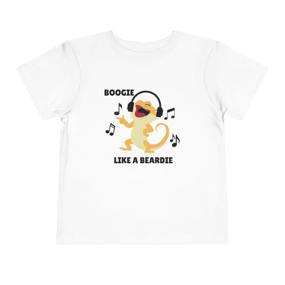 Toddler Sizes: Boogie like a Beardie Bearded Dragon Music Tee - Boogie Like A Beardie, Fun Kids T-Shirt, Playful Party Wear, Gift for Little Ones, Cute Summer Outfit