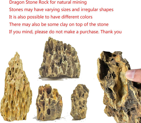 Dragon Stone Rock Aquariums Decoration Aquascaping Stone (7.2 LB)