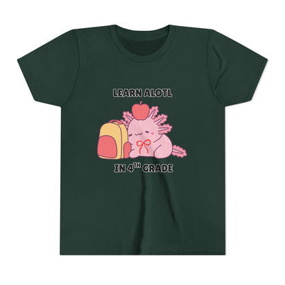 Learn Alotl in -- Grade (Customizable) Axolotl Back to School Youth Short Sleeve Tee