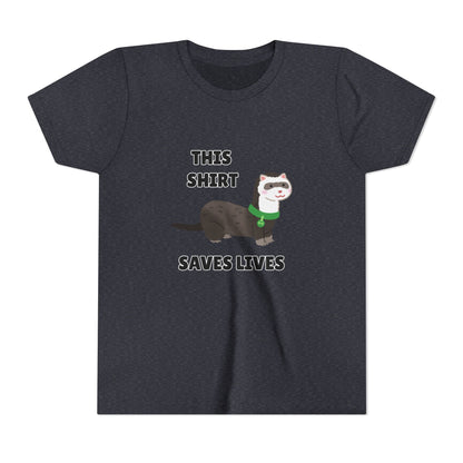 Funny Animal Youth Tee, 'This Shirt Saves Lives' T-Shirt, Cute Kids Shirt, Animal Lover Gift, Animal Rescue