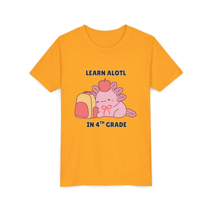 Learn Alotl in -- Grade (Customizable) Axolotl Back to School Youth Short Sleeve Tee