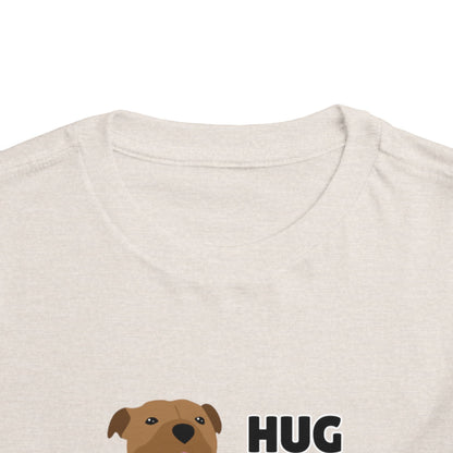 Toddler Sizes: Hug a Pitbull, Animal Rescue, Animal Adoption, Pit Bull Love Tee - Cute Short Sleeve Shirt for Kids, Animal Lovers Gift, Dog Lover Apparel, Playful Toddler Outfit, Funny Pet Tee