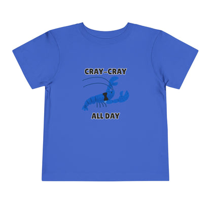 Toddler Sizes: Cray Cray All Day Crayfish Mini Lobster T-Shirt, Cray Cray All Day Tee, Blue Crayfish, Cute Kids Shirt, Funny Summer Shirt, Nautical Ocean Party Outfit, Gift for Little Ones