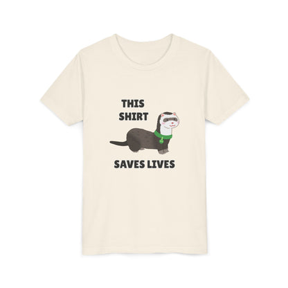 Funny Animal Youth Tee, 'This Shirt Saves Lives' T-Shirt, Cute Kids Shirt, Animal Lover Gift, Animal Rescue