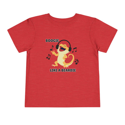 Toddler Sizes: Boogie like a Beardie Bearded Dragon Music Tee - Boogie Like A Beardie, Fun Kids T-Shirt, Playful Party Wear, Gift for Little Ones, Cute Summer Outfit