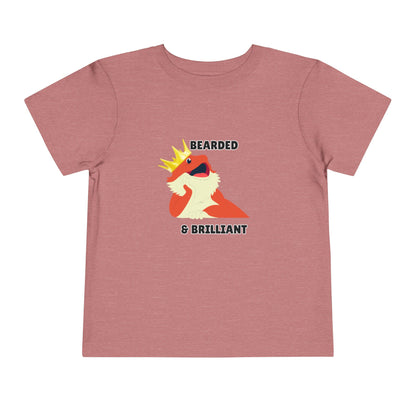 Toddler Sizes: Bearded & Brilliant Bearded Dragon Crown Toddler Tee - Fun Kids Reptile T-Shirt, Playdate Outfit, Unique Toddler Fashion, Cute Child's Clothing