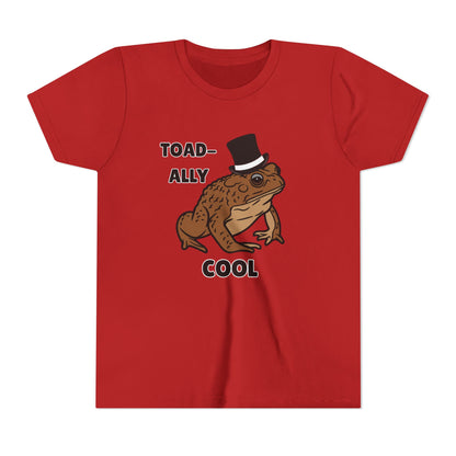 Toad-ally Cool Toad Youth Tee - Fun Frog Design Shirt for Kids, Funny Toad T-Shirt