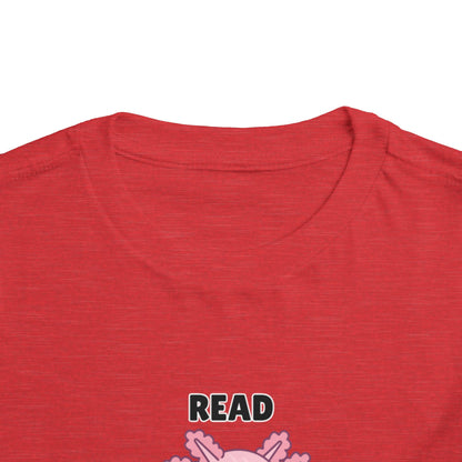 Toddler Sizes: Read Alotl Axolotl Cute Toddler Tee - "Read Alotl" Design, Kids' Short Sleeve T-Shirt, Gift for Book Lovers, Fun Reading Apparel, Toddler Gift Idea