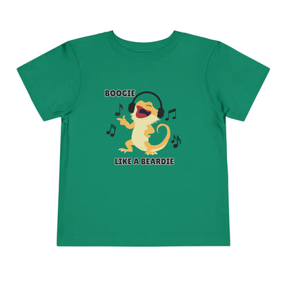 Toddler Sizes: Boogie like a Beardie Bearded Dragon Music Tee - Boogie Like A Beardie, Fun Kids T-Shirt, Playful Party Wear, Gift for Little Ones, Cute Summer Outfit