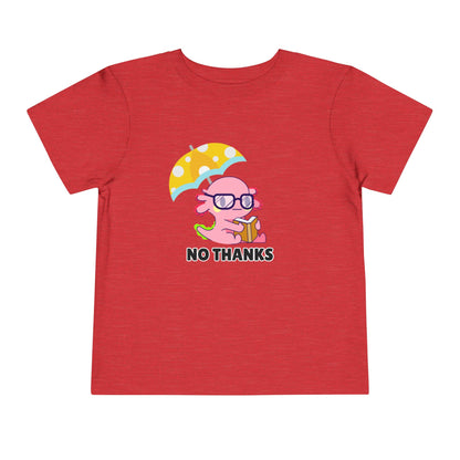 Toddler Sizes: Axolotl "No Thanks" Umbrella T-Shirt, Playful Toddler Tee - 'No Thanks' | Cute Kids Shirt, Funny Toddler Gift, Summer T-Shirt, Casual Wear, Kid's Clothing