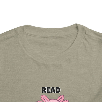 Toddler Sizes: Read Alotl Axolotl Cute Toddler Tee - "Read Alotl" Design, Kids' Short Sleeve T-Shirt, Gift for Book Lovers, Fun Reading Apparel, Toddler Gift Idea