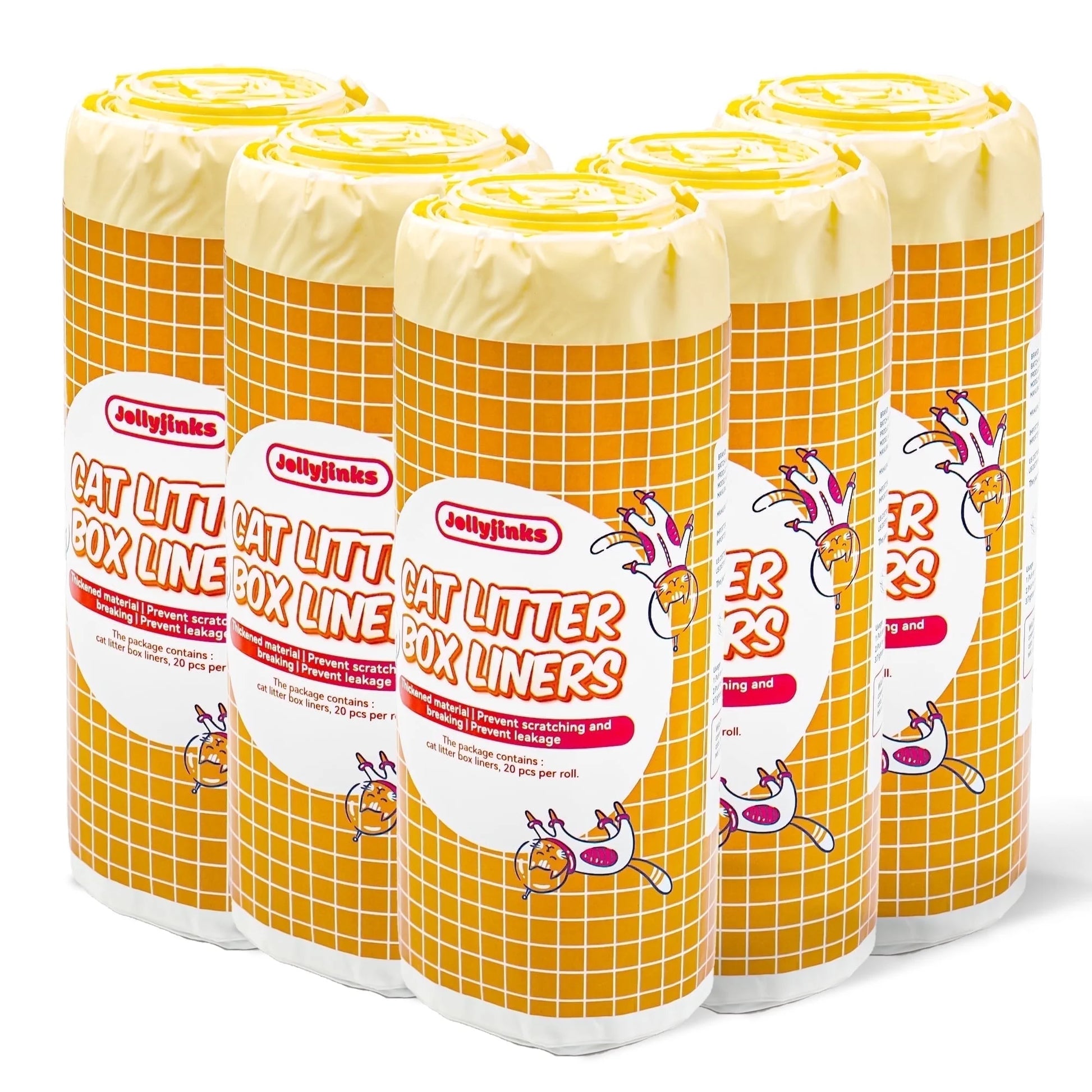 Cat Litter Bags,  100 Count Garbage Bags Drawstring Extra, Automatic Litter Trash Bags, Cat Litter Box for Self-Cleaning