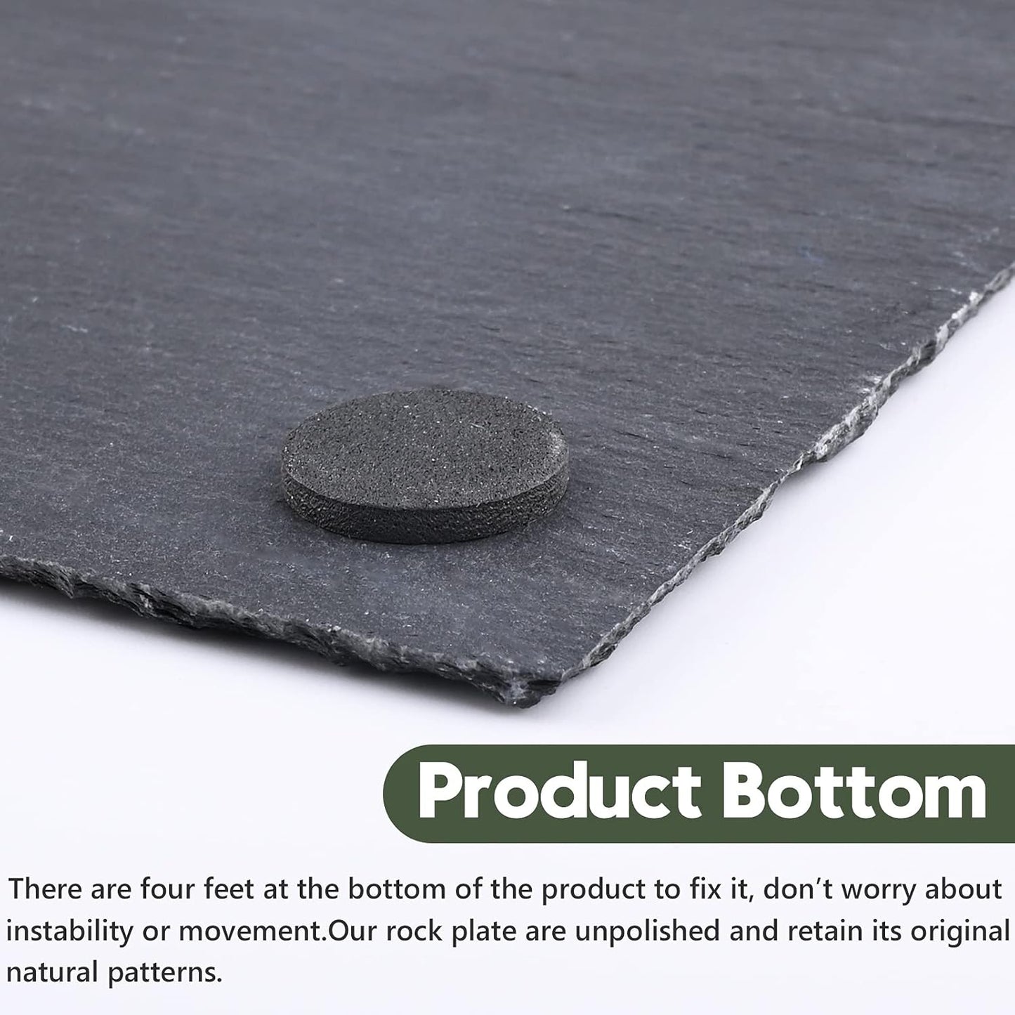 Reptile Basking Platform, Tortoise Feeding Food Dish, Reptile Food Dish Grinding Nail Landscape Habitat Decor for Lizard Bearded Dragon Turtle Crested Gecko Snake(11.8" X 7.9")