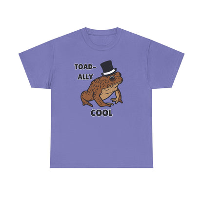 Adult Sizes: Toadally Cool Toad and Frog Tee, Unisex Cotton Shirt, Funny Frog Clothing, Gift for Nature Lovers, Casual Wear for Any Occasion