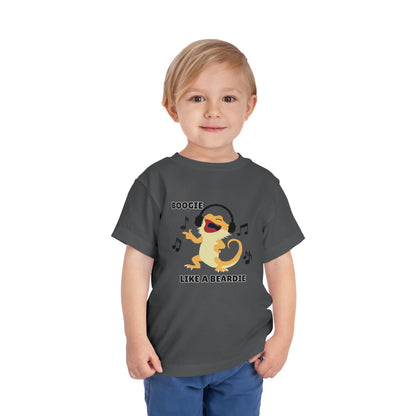 Toddler Sizes: Boogie like a Beardie Bearded Dragon Music Tee - Boogie Like A Beardie, Fun Kids T-Shirt, Playful Party Wear, Gift for Little Ones, Cute Summer Outfit