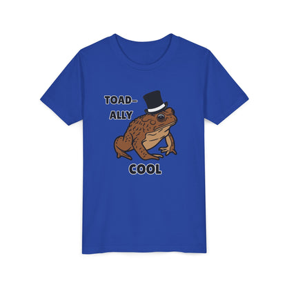 Toad-ally Cool Toad Youth Tee - Fun Frog Design Shirt for Kids, Funny Toad T-Shirt