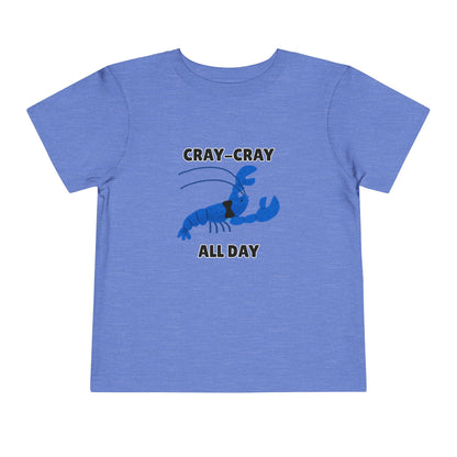Toddler Sizes: Cray Cray All Day Crayfish Mini Lobster T-Shirt, Cray Cray All Day Tee, Blue Crayfish, Cute Kids Shirt, Funny Summer Shirt, Nautical Ocean Party Outfit, Gift for Little Ones