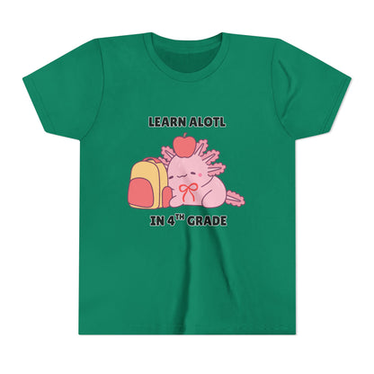 Learn Alotl in -- Grade (Customizable) Axolotl Back to School Youth Short Sleeve Tee