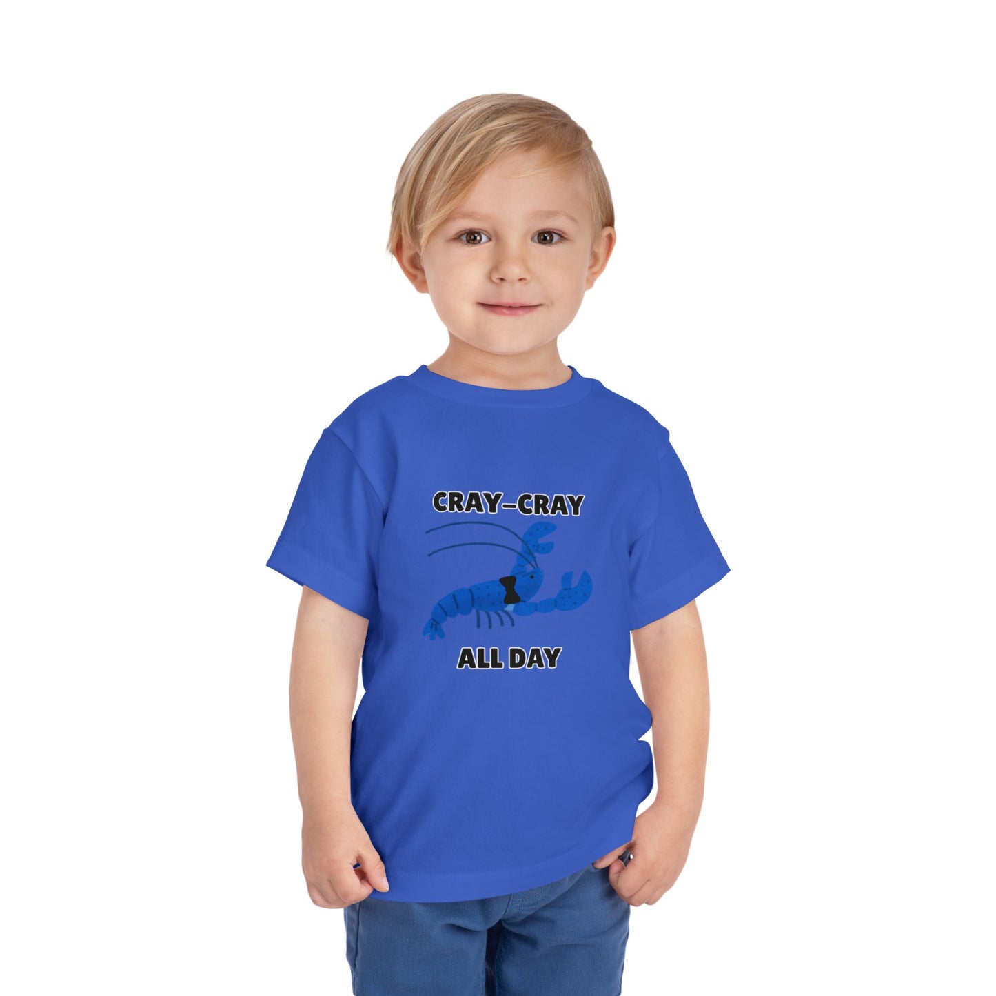 Toddler Sizes: Cray Cray All Day Crayfish Mini Lobster T-Shirt, Cray Cray All Day Tee, Blue Crayfish, Cute Kids Shirt, Funny Summer Shirt, Nautical Ocean Party Outfit, Gift for Little Ones