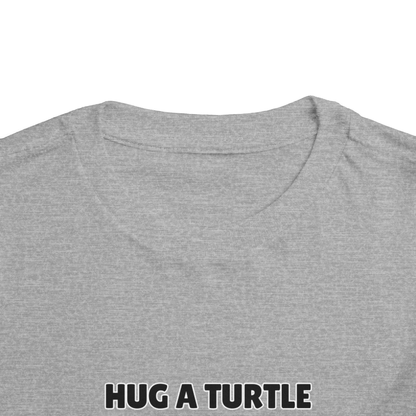 Toddler Sizes: Hug a Turtle Short Sleeve Tee - Hug a Turtle, Cute Kids Shirt, Funny Animal Tee, Eco-Friendly Gift, Summer Outfit