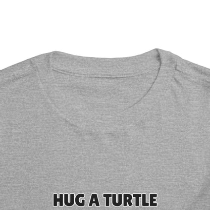 Toddler Sizes: Hug a Turtle Short Sleeve Tee - Hug a Turtle, Cute Kids Shirt, Funny Animal Tee, Eco-Friendly Gift, Summer Outfit